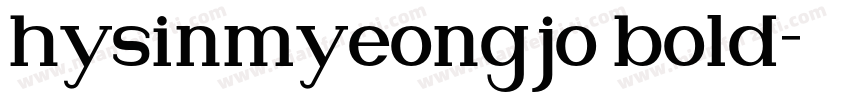 hysinmyeongjo bold字体转换